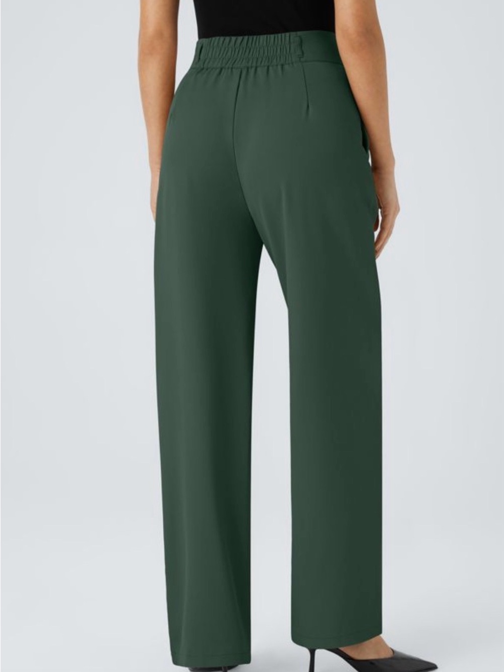 Halara Flex High Waisted Zipper Pocket Shirred Straight
Leg Work Pants - Picture 4 of 5